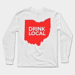 Ohio Drink Local OH Red Long Sleeve T-Shirt